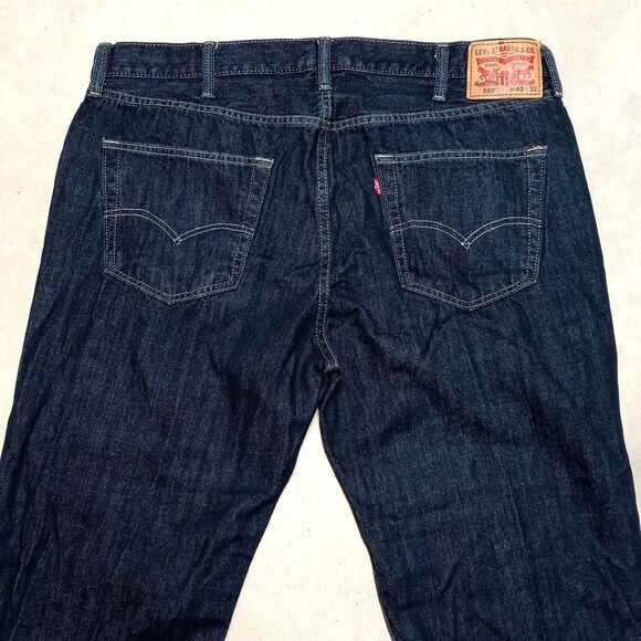 Levi's 559 Jeans Fits 40x30 Blue Denim Relaxed Straight Dark Wash - Picture 2 of 10
